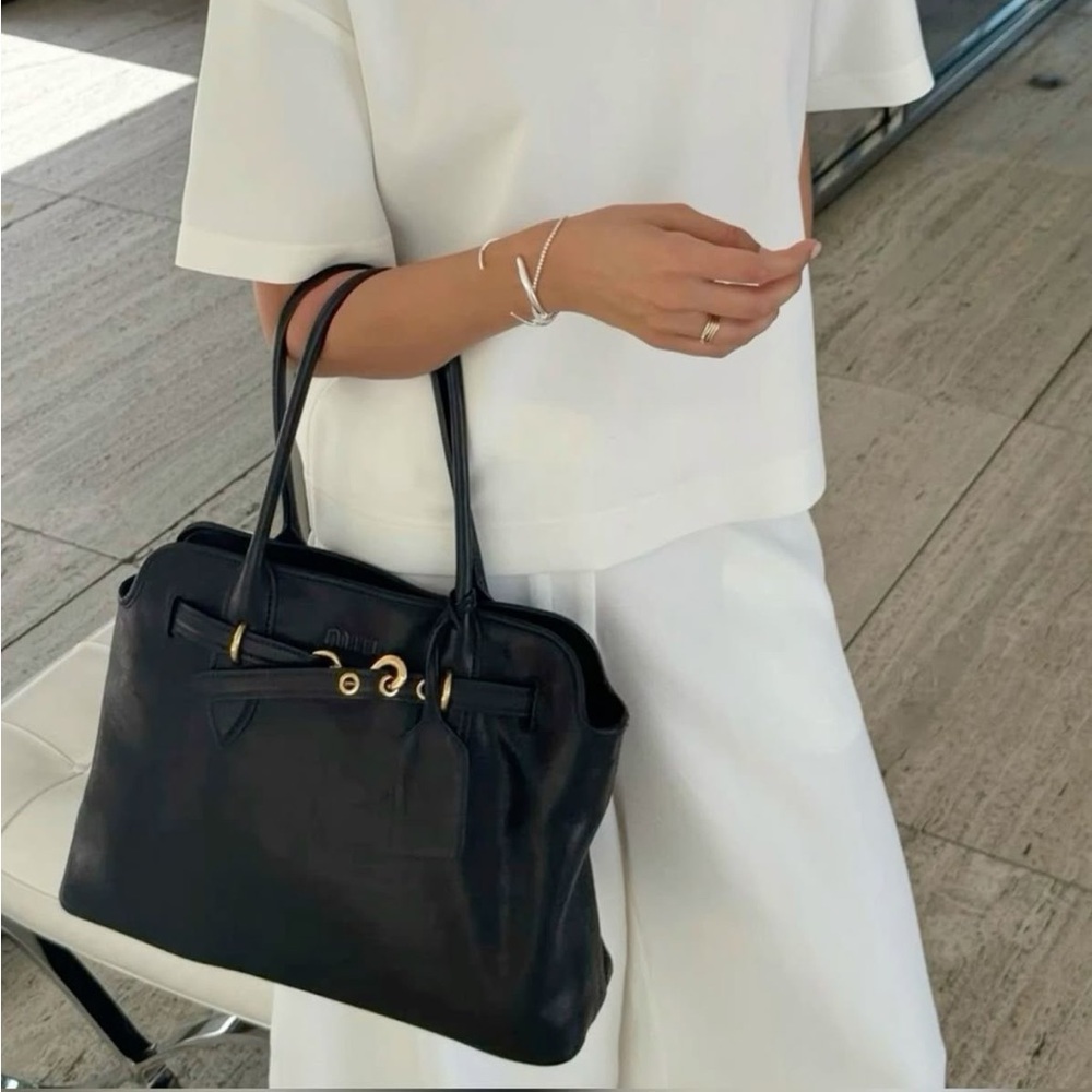 Miu Miu Leather Tote Bag